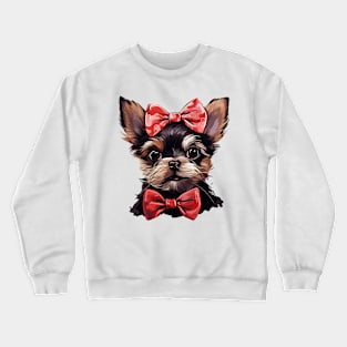 Fancy Yorkshire Terrier Dog Crewneck Sweatshirt